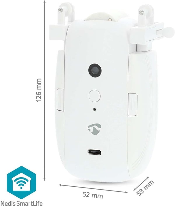 Nedis SmartLife Gardinrobot - gardinstyrning, I/U-skena
