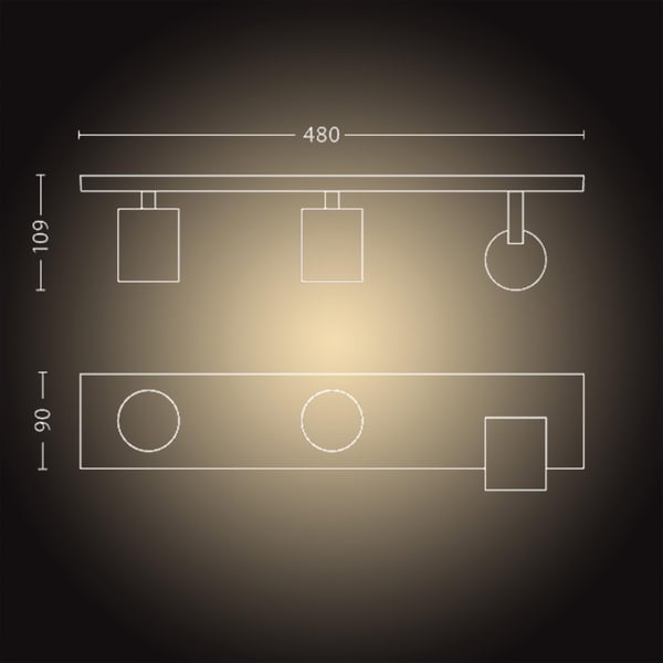 Philips Hue Runner hvid ambiance -smart spotlights, 2-delt, hvid, BT, 2 x 4,2 W