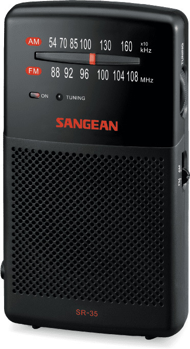 Sangean SR-35 lytte-radio, sort