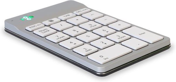 R-Go Numpad Break -sifferblock, trådlös, vit