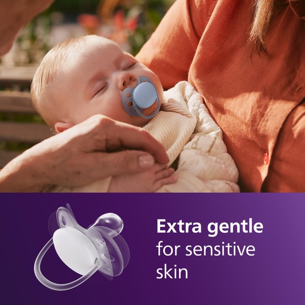 Philips Avent Ultra Soft napp, 6–18 mån, grå/grön, 2 st