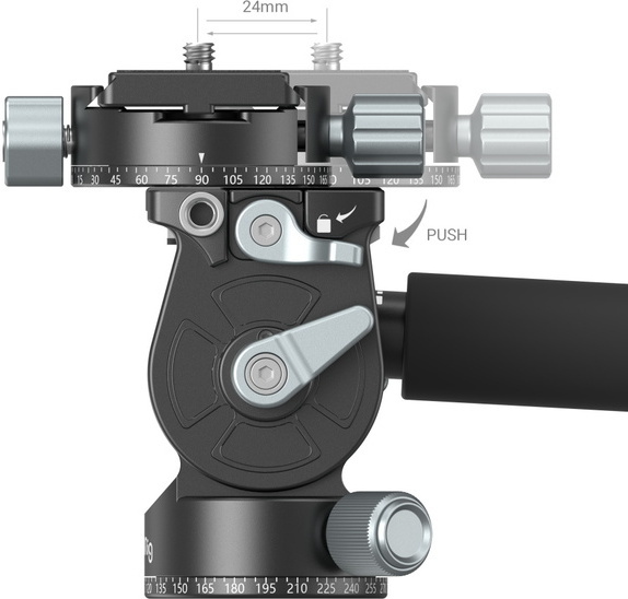 SmallRig 3457 Lättvikts Fluid Video Head -videohuvud