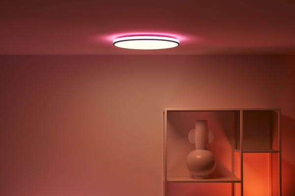 WiZ Rune -taklampa, svart, RGBW alla färger och nyanser av vitt ljus, Wi-Fi, 40 cm