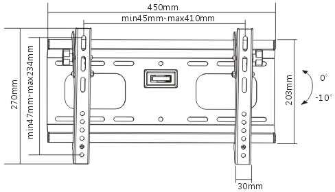 Mozi Tilting B1 32-55" television seinäteline