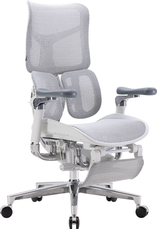 Sihoo Doro S300 - ergonomisk kontorsstol med fotstöd, vit
