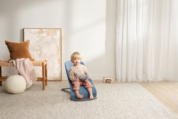 BabyBjörn Bouncer Bliss Vävd Babysitter, Blå