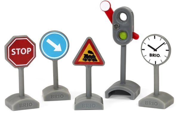 BRIO World 33864 - Trafikskilte, 5 stk pakke
