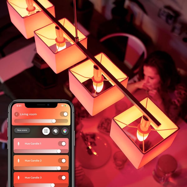 Philips Hue White and Color Ambiance -LED-lampa, E14, 470 lm