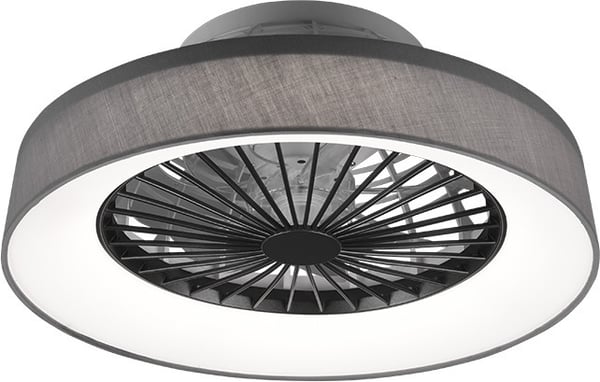 Trio Farsund - LED-fläktbelysning 47 cm, 30 W, grå