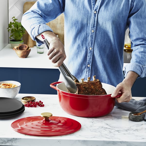 Tefal Air-gryta, 5,7 L, röd