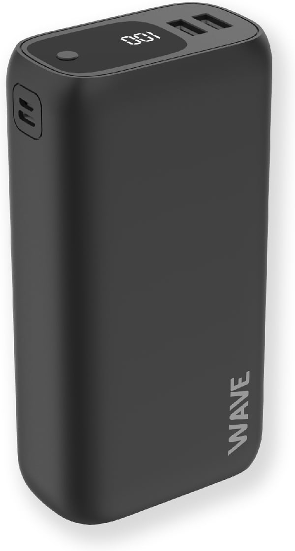 Wave Ultrapower backup batteri, 30.000 mAh, sort