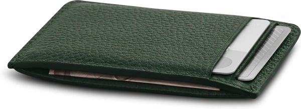 Woolnut Leather Card Holder -kortholder, grøn