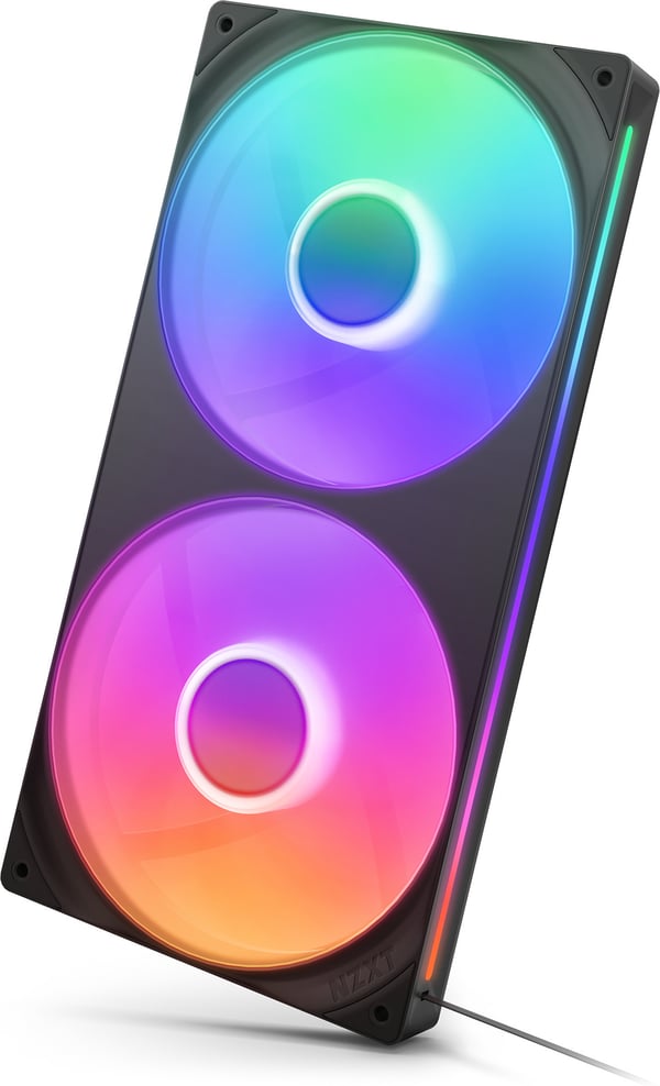 NZXT F280 RGB CORE-blæser, 2 * 140 mm, sort