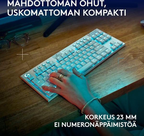 Logitech G915 X LIGHTSPEED TKL -low profile gaming keyboard, Tactile switches, vit
