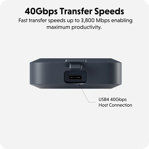 HyperDrive Next USB4 NVMe SSD-hölje, midnattsblå