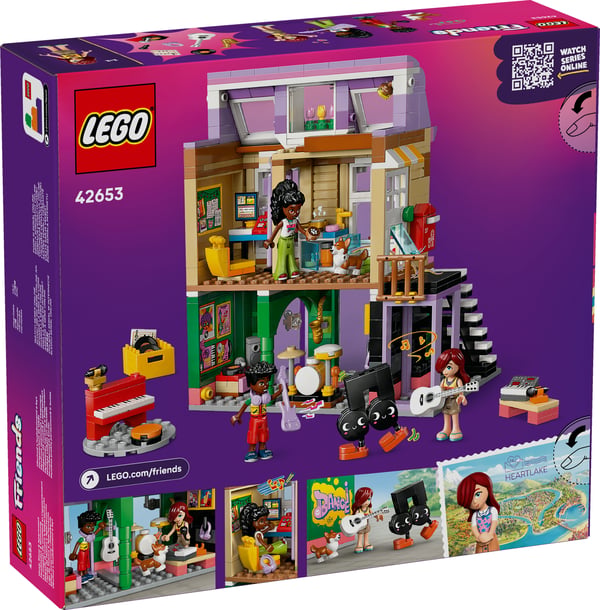 LEGO Friends 42653 - Musikaffär och bostad