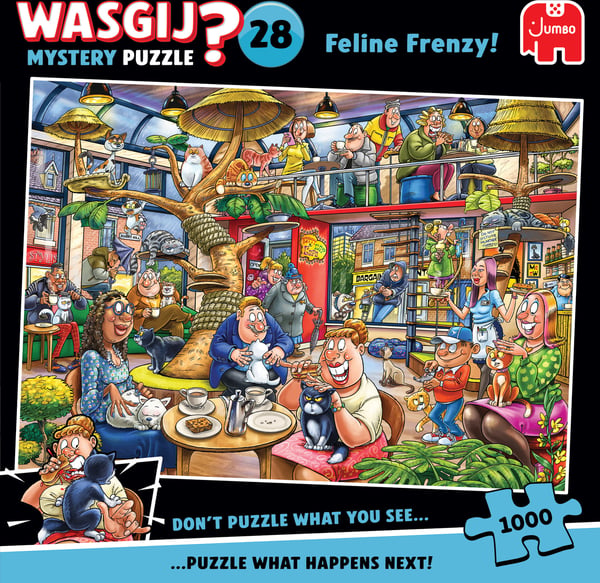 Wasgij Mystery 28 Feline Frenzy, pussel, 1000 bitar
