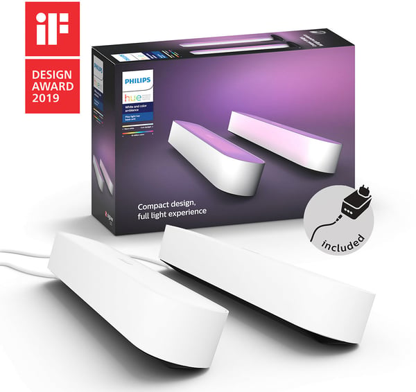 Philips Hue Play-ljusramp smart belysning, 2 st, vit