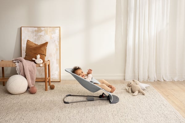 BabyBjörn Bouncer Bliss Vecklad Mélange babysitter, Ljusgrå