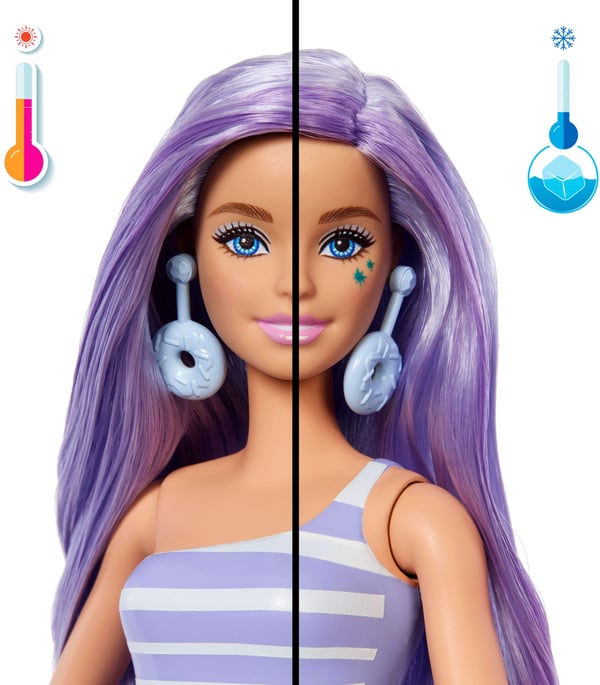 Barbie Pop Reveal Treats-serien, modedocka, lila