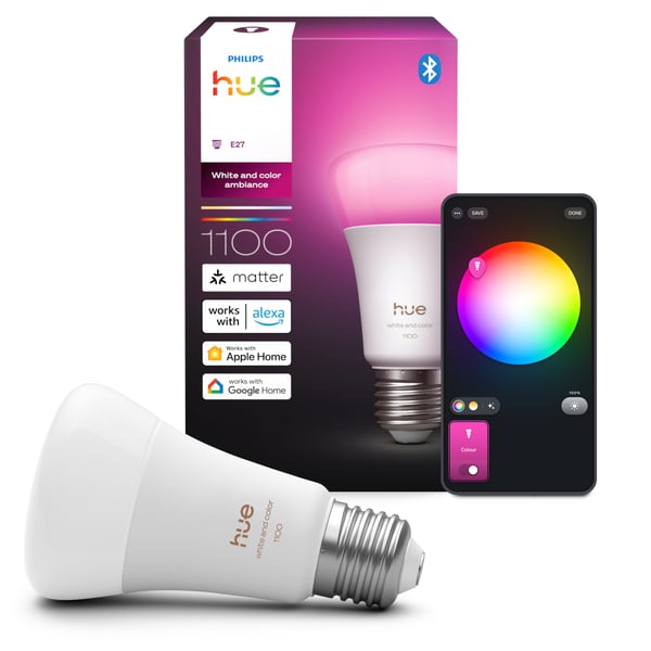 Philips Hue LED-smartlampa, White and color ambiance, E27, 1100 lm