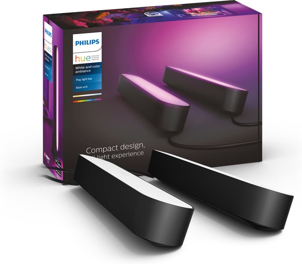Philips Hue Play -ljusstång smartlampa, 2 st, svart