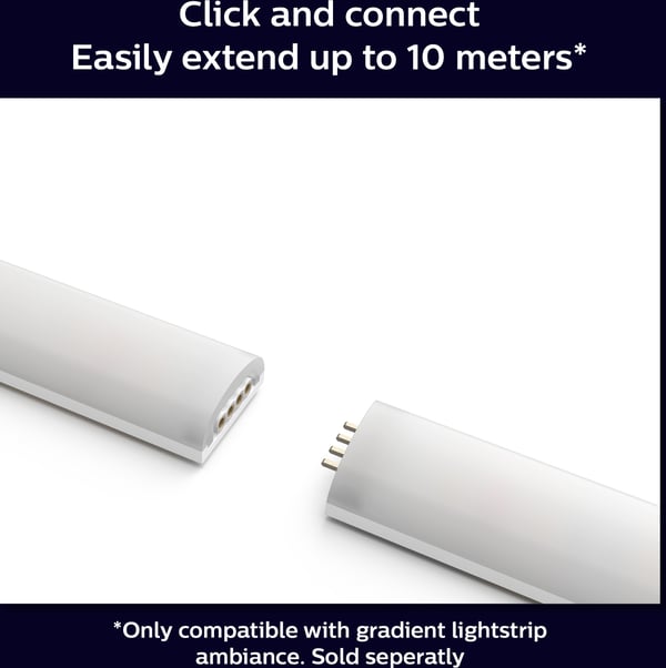 Philips Hue Gradient LightStrip Ext - forlængelsesstykke til lysslange, 1m