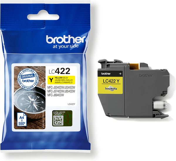 Brother LC422Y -bläckpatron, gul
