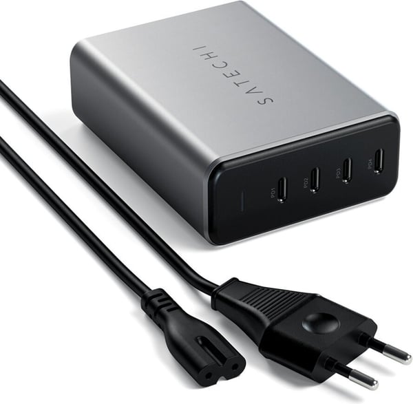 Satechi 165W GaN PD oplader 4-port USB-C strømforsyning