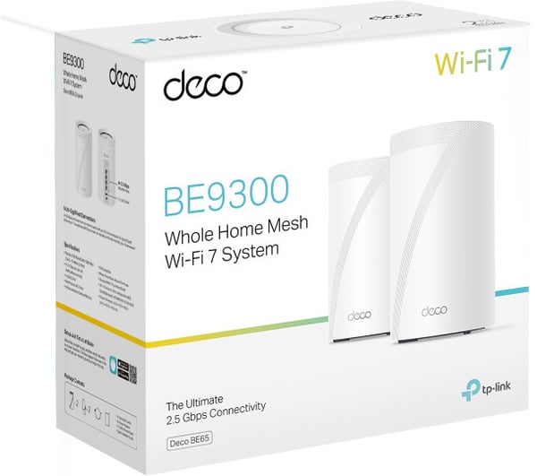 TP-LINK Deco BE65 Tri-band WiFi 7 Mesh-system, 2-pack
