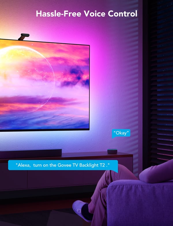 Govee Envisual TV Baggrundslys T2 med Dual Kameraer, 75~85" fjernsyn