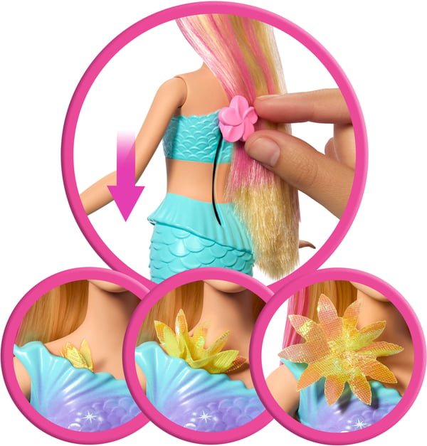 Barbie Blommande Sjöjungfru mode-docka, lila