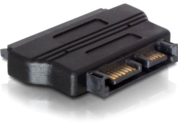DeLOCK SATA-adapter, SATA 22pin-hun - slank SATA 7+6pin-han