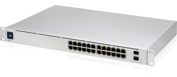 Ubiquiti UniFi USWPro24POE Gen2 24port PoE switch Switcher med 24 porte og PoE