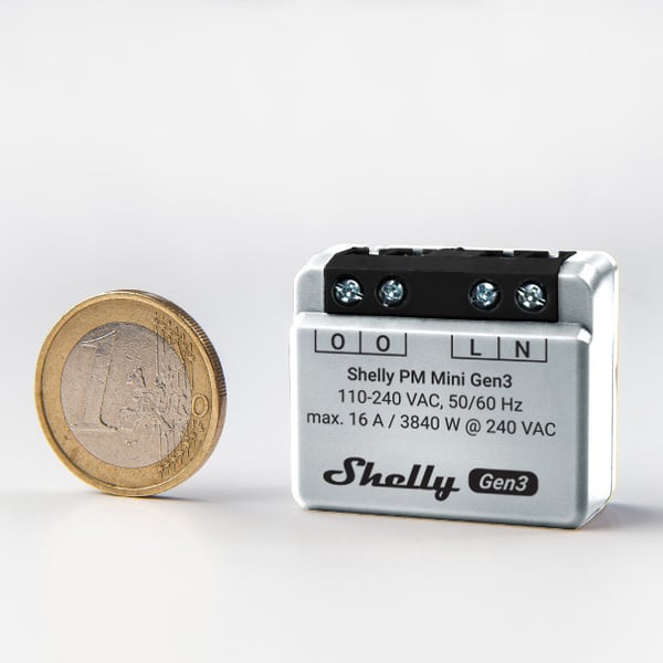 Shelly PM Mini Gen3 - strömmätare för WiFi-nätverk