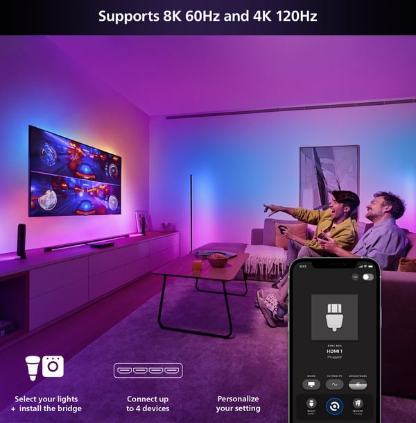 Philips Hue Play HDMI sync box 8K -synkroniseringsbox