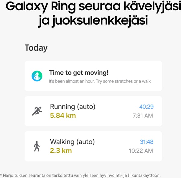 Samsung Galaxy Ring smartring, Titanium Silver, storlek 12