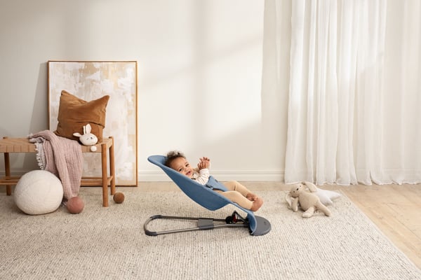 BabyBjörn Bouncer Bliss Vävd Babysitter, Blå