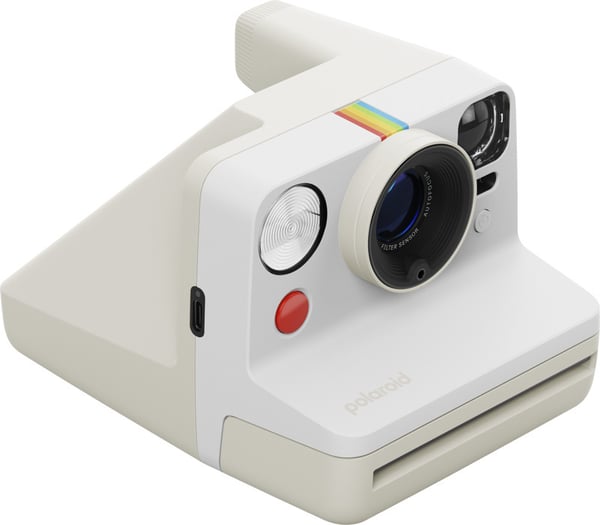 Polaroid Now Gen 3 direktkamera och färgfilm, 8 bilder, Pebble White
