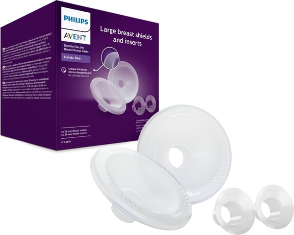 Philips Avent SCF552/11 Handsfree bröstvårtskydd + insatser för bröstvårtskydd för stora bröst