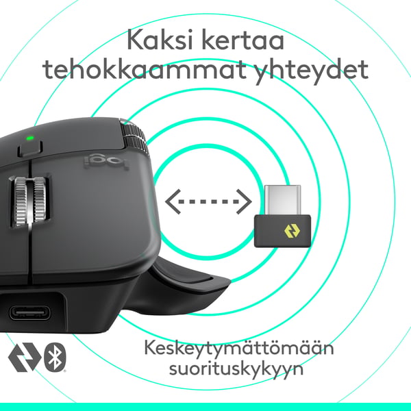 Logitech MX Master 4 mus, svart
