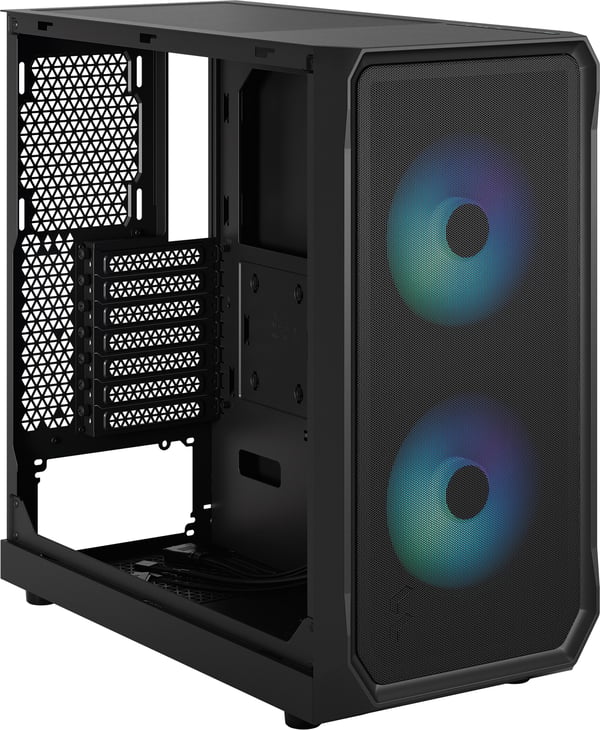 Fractal Design Focus 2 RGB Svart TG Klar Tint ATX-chassi med fönster, svart