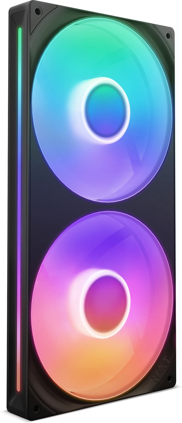 NZXT F280 RGB CORE-blæser, 2 * 140 mm, sort