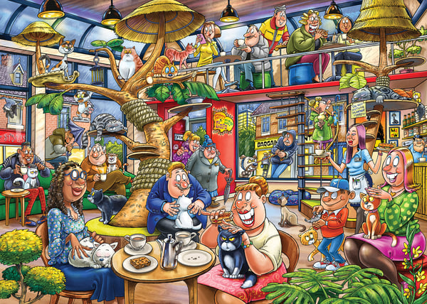 Wasgij Mystery 28 Feline Frenzy, pussel, 1000 bitar