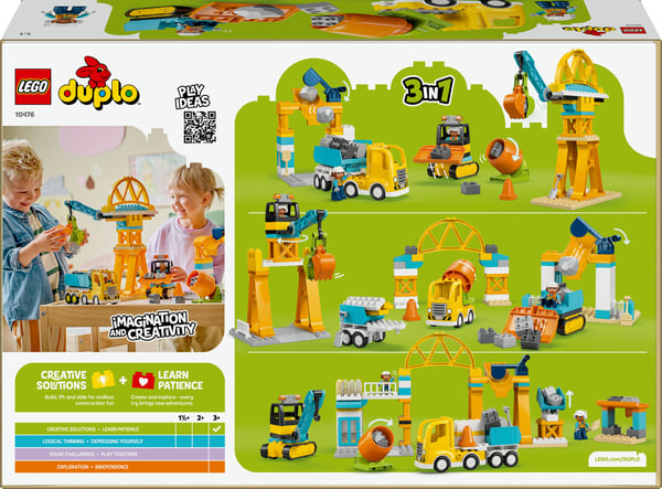 LEGO DUPLO Stad 10476 Byggarbetsplats och arbetsfordon 3-i-1