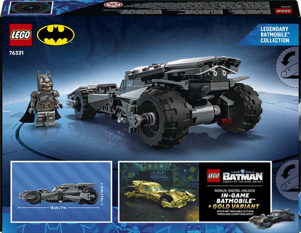 LEGO Superhjältar DC 76331 - Batman v Superman™ -filmens Batmobile™