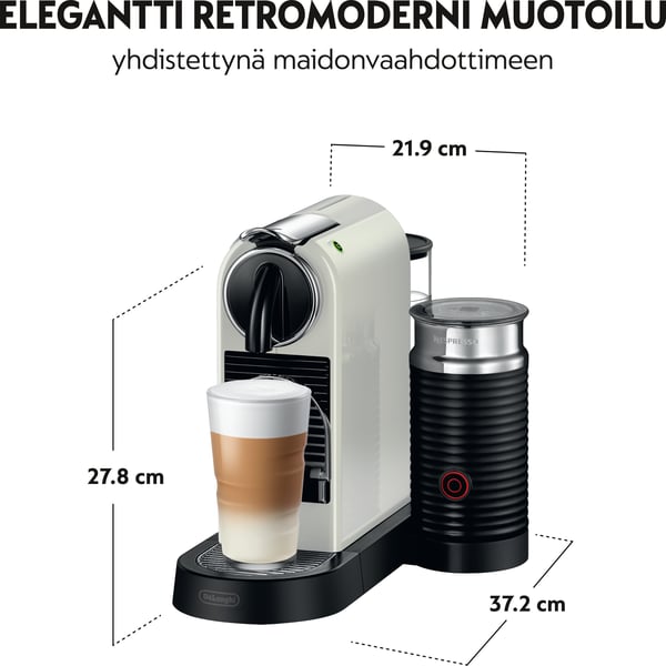 Nespresso Citiz & Milk -kapselmaskin, vit