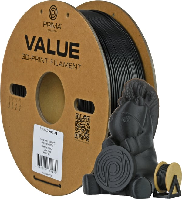 PrimaValue ABS -filament för 3D-skrivare, 1.75 mm, svart