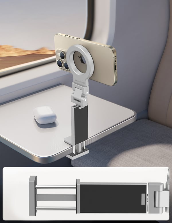 FoneKit MagSafe-kompatibel skrivbords telefonhållare, grå