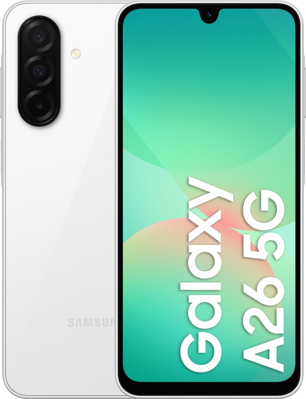 Samsung Galaxy A26 5G-telefon, 128/6 GB, vit